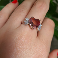 Heart Shape 925 Sterling Silver Ladies Alexandrite Rings Turkish Zultanite Jewelry