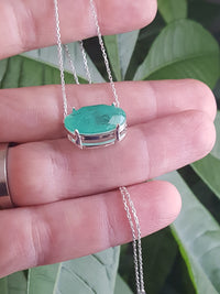Ladies Paraiba Necklaces Necklace 925 Silver Tourmaline Turkish Jewelry Gift For Her