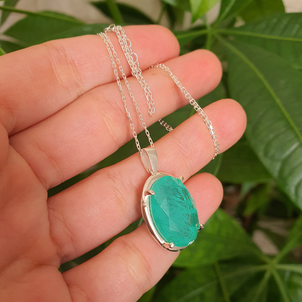 Paraiba Necklaces Stunning Dainty Handmade 925 Sterling Anniversary Gifts