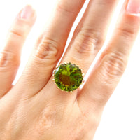 Color Changing Zultanite Ring 925 Sterling Silver Ladies Turkish Jewelry 15 mm